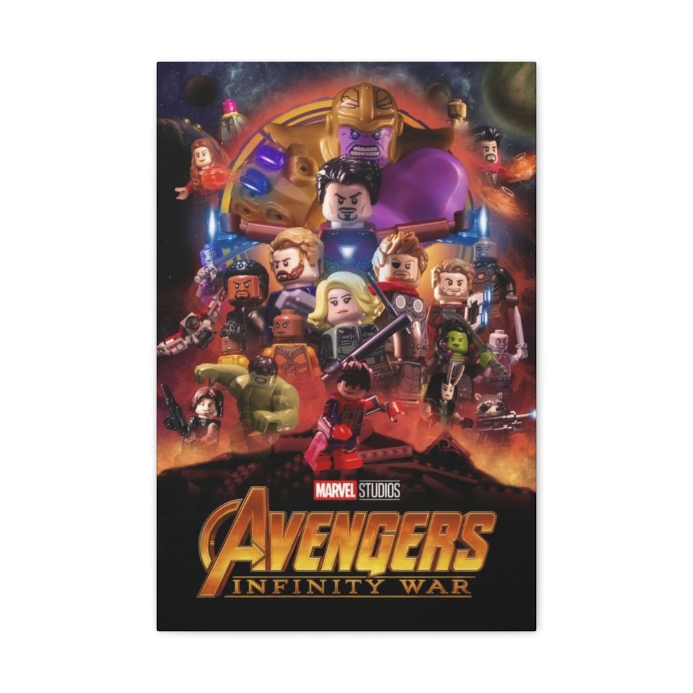 MOC NON LEGO Avengers Infinity War LEGO Movie Wall Art Canvas Art With Backing.