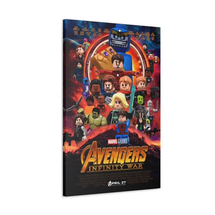 Avengers Infinity Wars LEGO Movie Wall Art Canvas Art With Backing. Jurassic Bricks