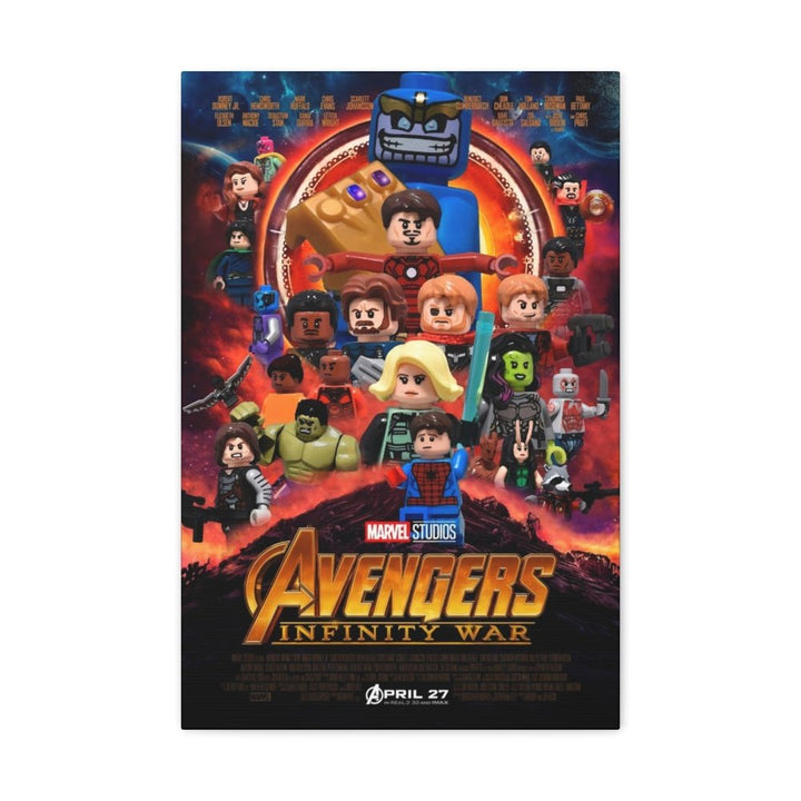 MOC NON LEGO Avengers Infinity Wars LEGO Movie Wall Art Canvas Art With Backing.