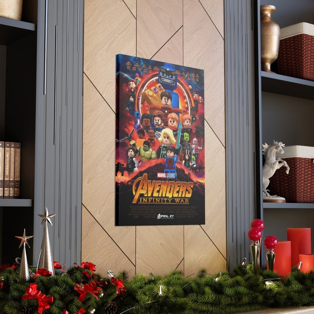 Avengers Infinity Wars LEGO Movie Wall Art Canvas Art With Backing. Jurassic Bricks