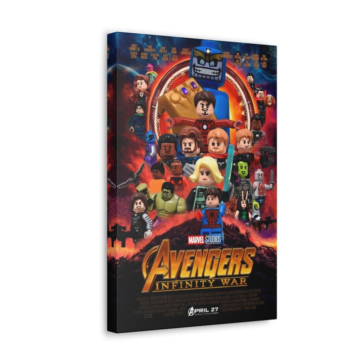 Avengers Infinity Wars LEGO Movie Wall Art Canvas Art With Backing. Jurassic Bricks