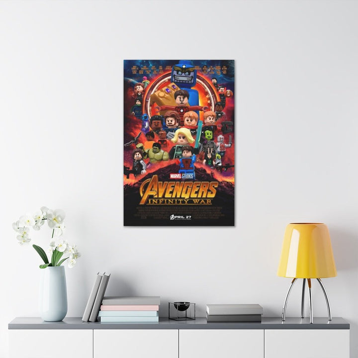 Avengers Infinity Wars LEGO Movie Wall Art Canvas Art With Backing. Jurassic Bricks