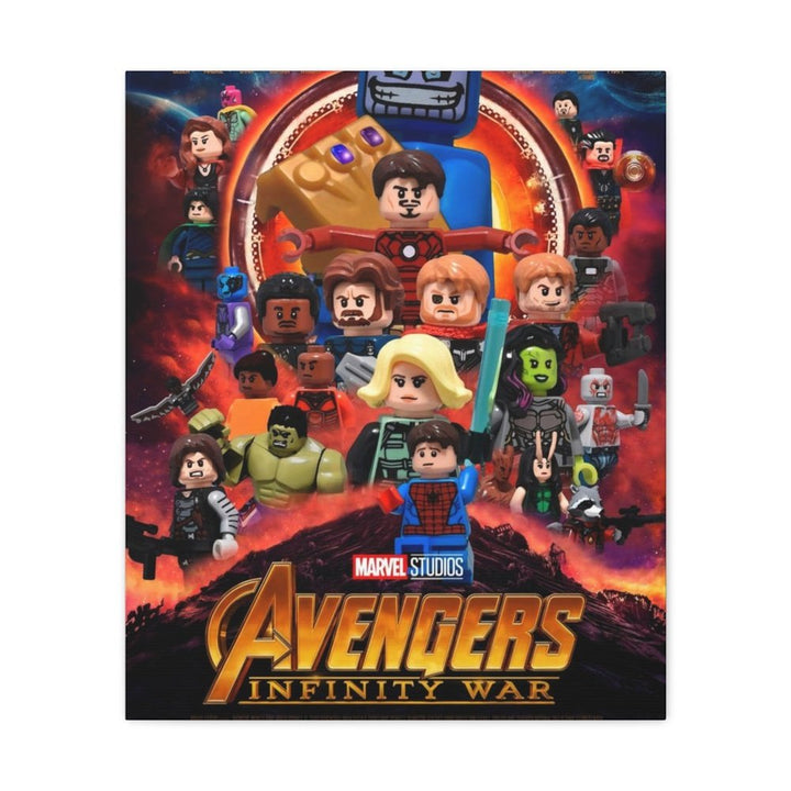 MOC NON LEGO Avengers Infinity Wars LEGO Movie Wall Art Canvas Art With Backing.