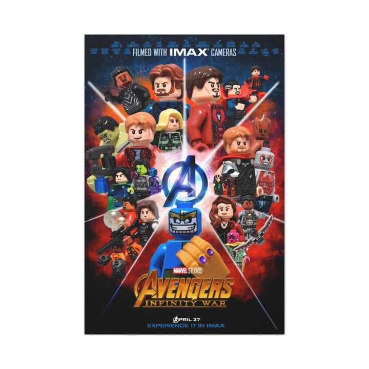 MOC NON LEGO Avengers Infinity Wars v2 LEGO Movie Wall Art Canvas Art With Backing.