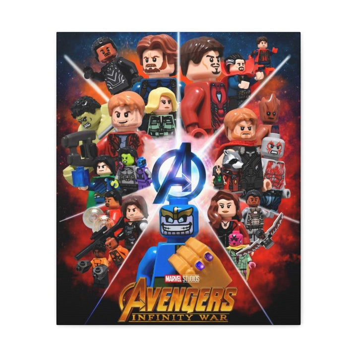 MOC NON LEGO Avengers Infinity Wars v2 LEGO Movie Wall Art Canvas Art With Backing.