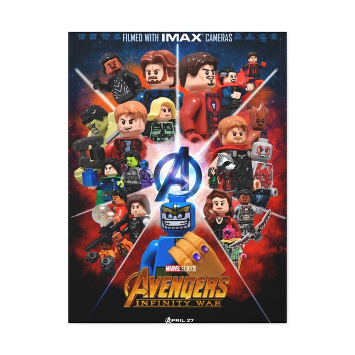 MOC NON LEGO Avengers Infinity Wars v2 LEGO Movie Wall Art Canvas Art With Backing.