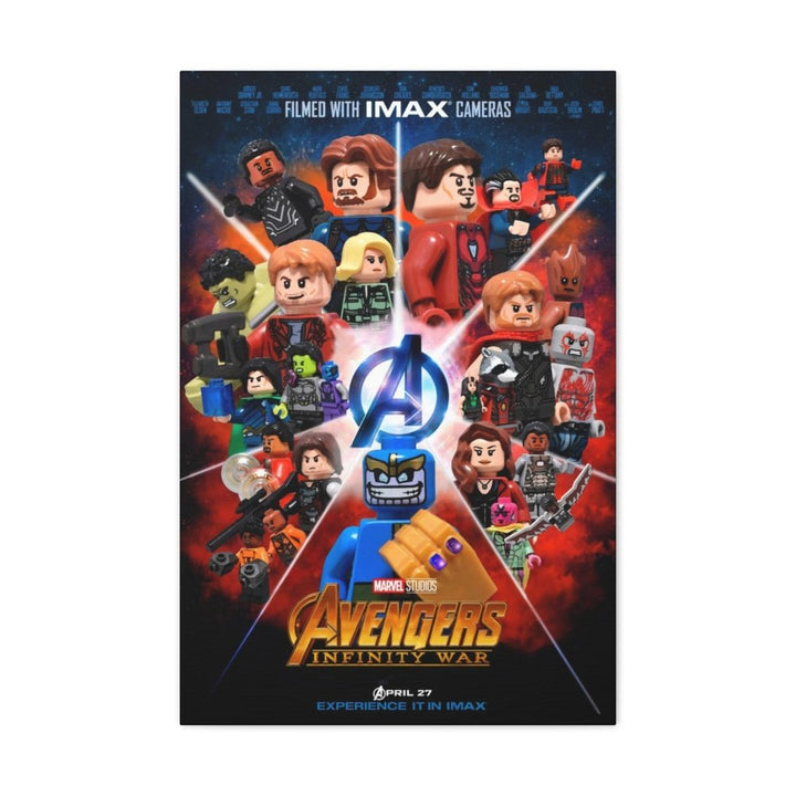 MOC NON LEGO Avengers Infinity Wars v2 LEGO Movie Wall Art Canvas Art With Backing.