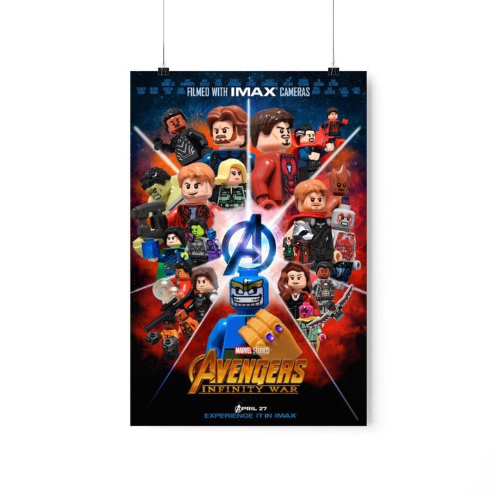 MOC NON LEGO Avengers Infinity Wars v2 LEGO Movie Wall Art POSTER ONLY