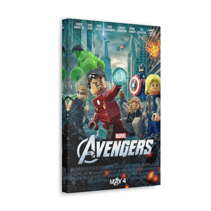 Avengers LEGO Movie Wall Art Canvas Art With Backing. Jurassic Bricks