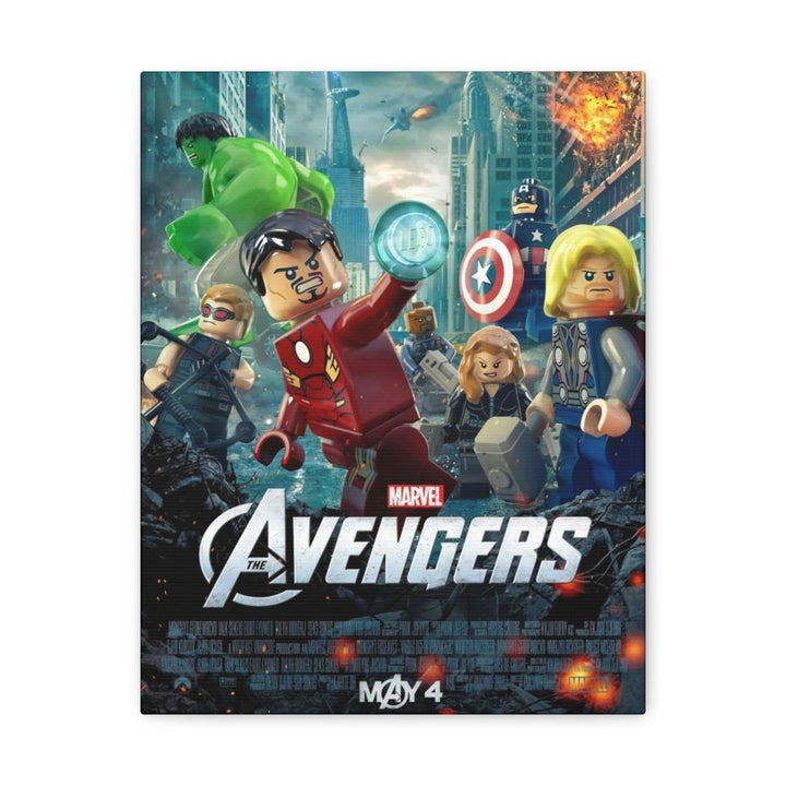 MOC NON LEGO Avengers LEGO Movie Wall Art Canvas Art With Backing.