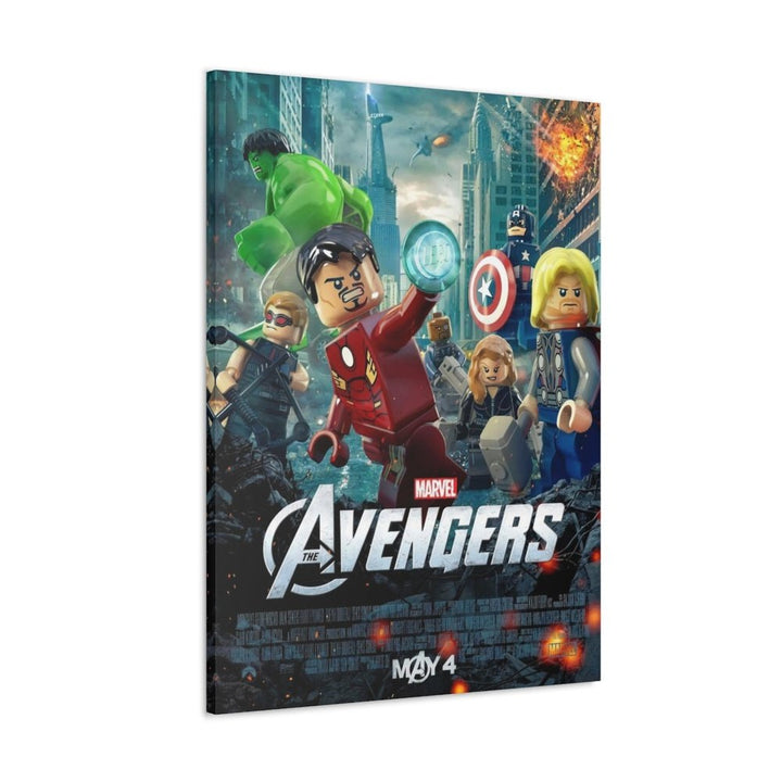 Avengers LEGO Movie Wall Art Canvas Art With Backing. Jurassic Bricks