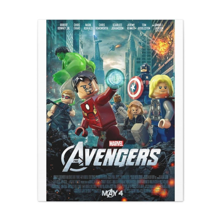 MOC NON LEGO Avengers LEGO Movie Wall Art Canvas Art With Backing.