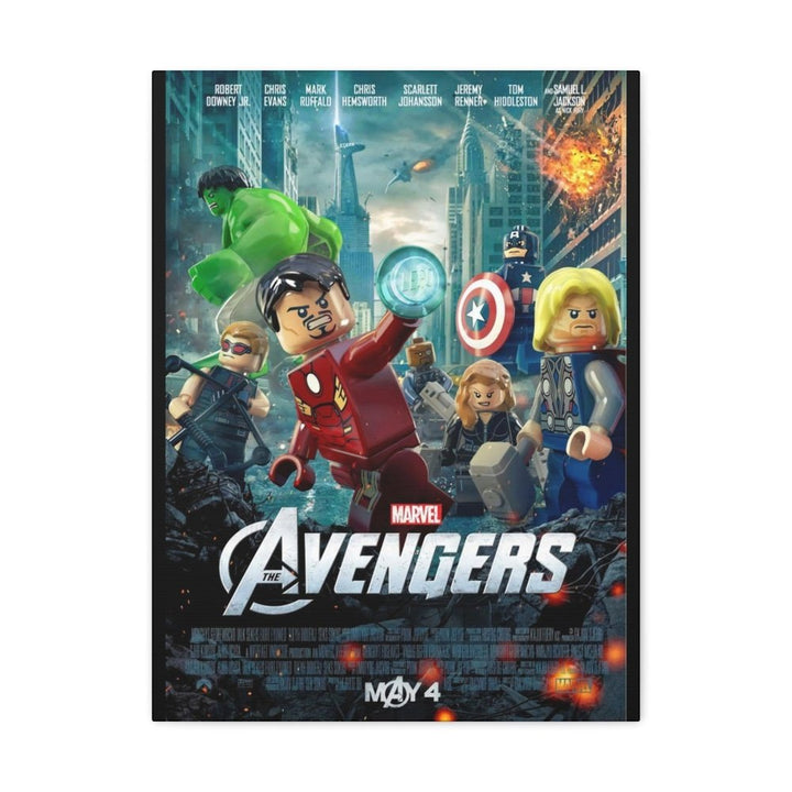 MOC NON LEGO Avengers LEGO Movie Wall Art Canvas Art With Backing.