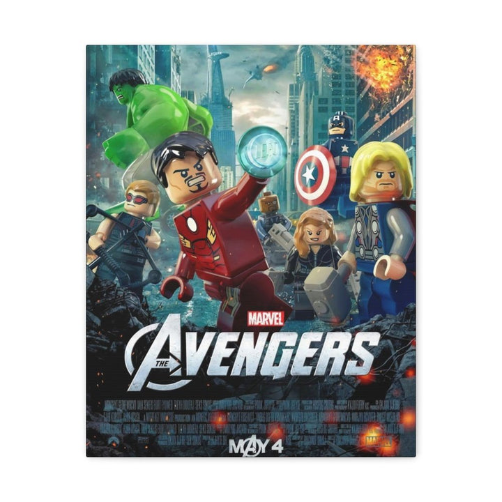 MOC NON LEGO Avengers LEGO Movie Wall Art Canvas Art With Backing.