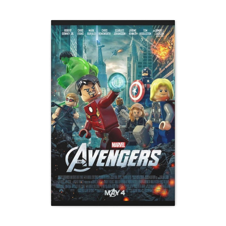 MOC NON LEGO Avengers LEGO Movie Wall Art Canvas Art With Backing.