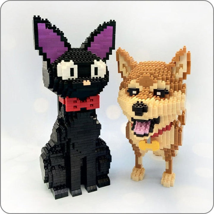 Babu Shiba Inu Dog Poodle Bulldog Jiji Cat God of Wealth Fortune Money Animal Pet Mini Diamond Blocks Bricks Building Toy no Box Jurassic Bricks