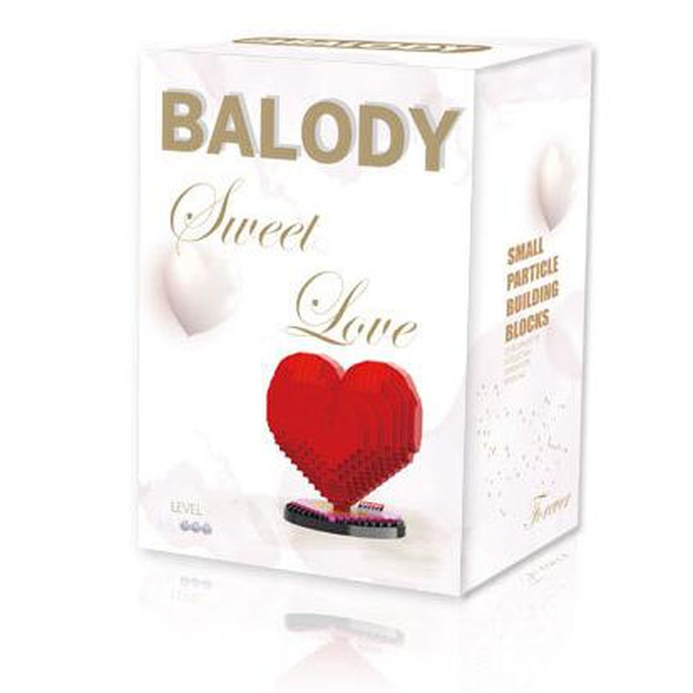 Balody Mini Blocks Red Heart Rose Building Bricks for Lover Wife Gifts Girlfriend Present Valentine Fun Toys Juguetes Princess Jurassic Bricks