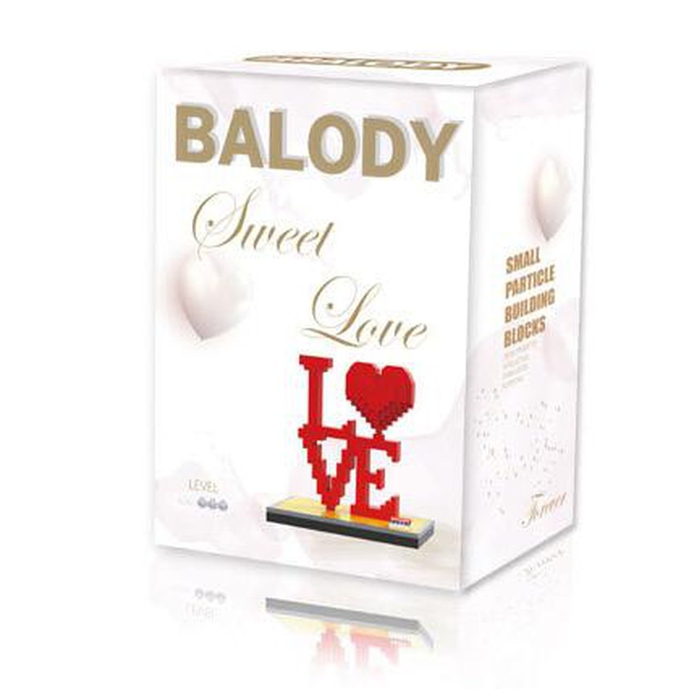 Balody Mini Blocks Red Heart Rose Building Bricks for Lover Wife Gifts Girlfriend Present Valentine Fun Toys Juguetes Princess Jurassic Bricks