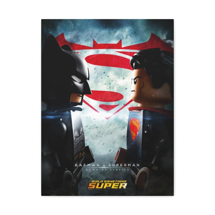 MOC NON LEGO Batman VS Superman LEGO Movie Wall Art Canvas Art With Backing.