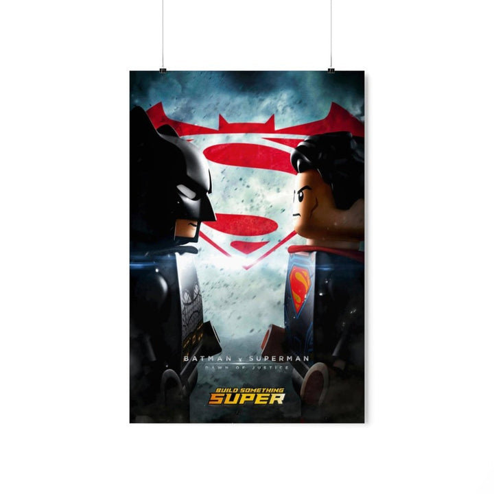 MOC NON LEGO Batman vs Superman LEGO Movie Wall Art POSTER ONLY