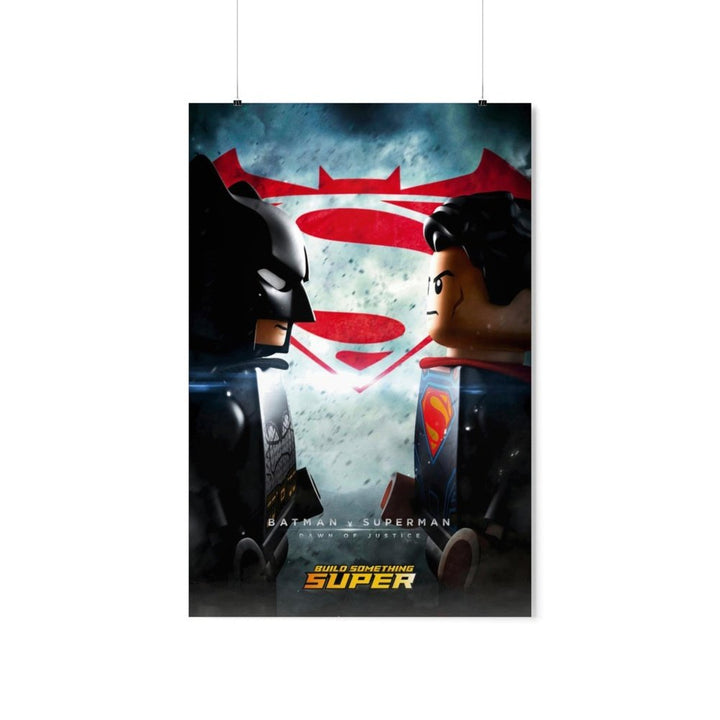 MOC NON LEGO Batman vs Superman LEGO Movie Wall Art POSTER ONLY