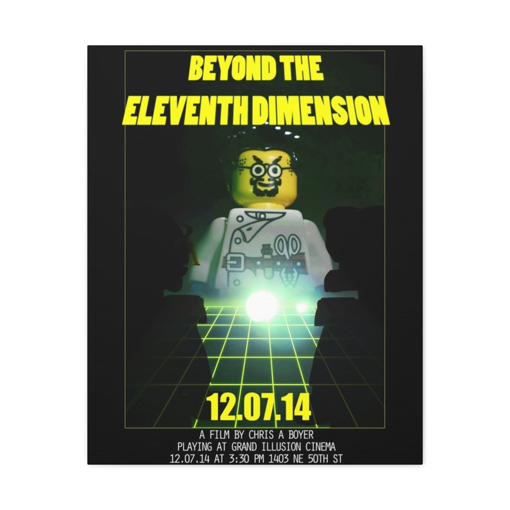 MOC NON LEGO Beyond The Eleventh Dimension Movie Wall Art Canvas Art With Backing.