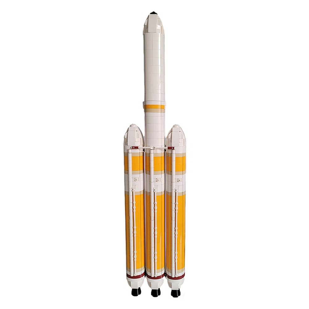 BuildMoc Delta IV Heavy With Parker Solar Probe Saturn V Scale Rocket Building Blocks Set Mars Exploration Vehicle Children Toys K&B Brick Store