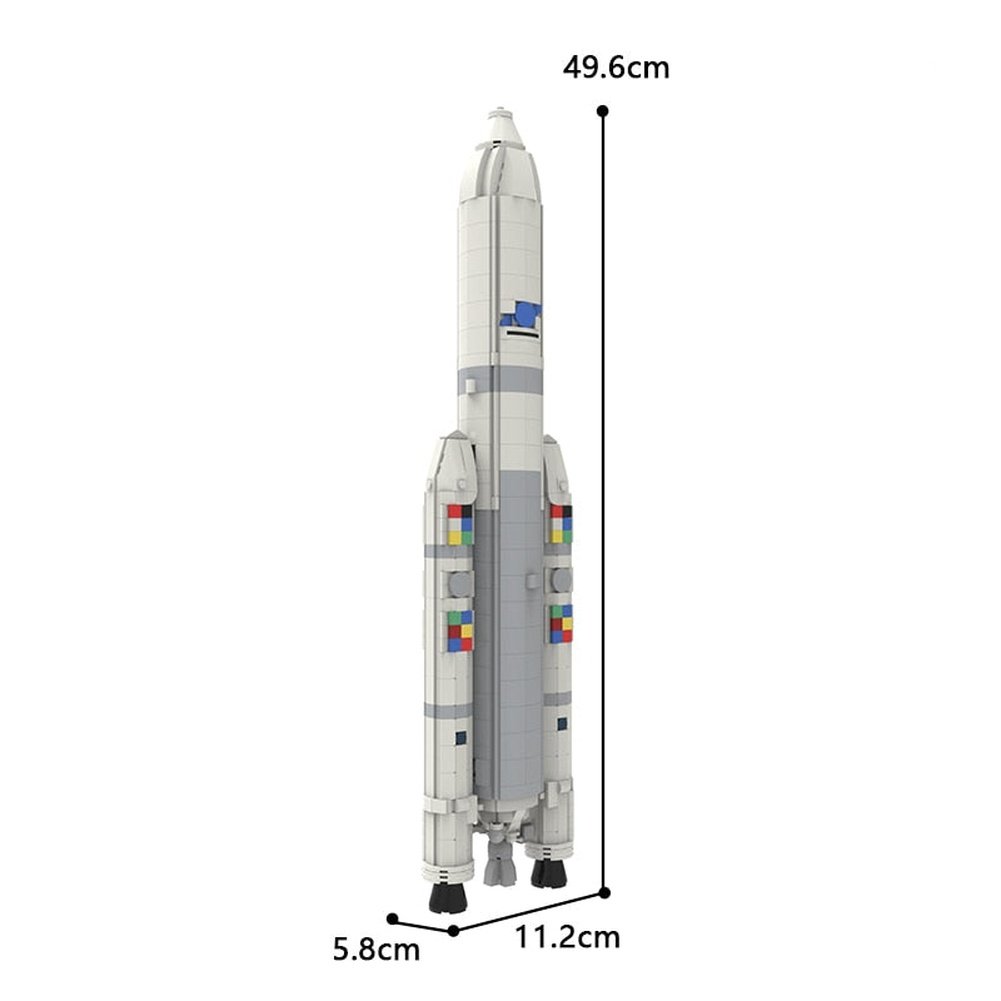 BuildMoc Delta IV Heavy With Parker Solar Probe Saturn V Scale Rocket Building Blocks Set Mars Exploration Vehicle Children Toys K&B Brick Store