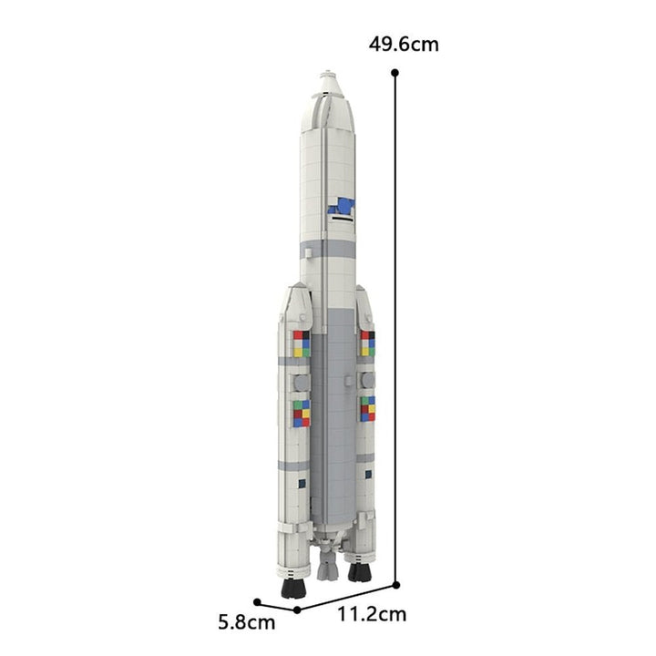 BuildMoc Delta IV Heavy With Parker Solar Probe Saturn V Scale Rocket Building Blocks Set Mars Exploration Vehicle Children Toys K&B Brick Store