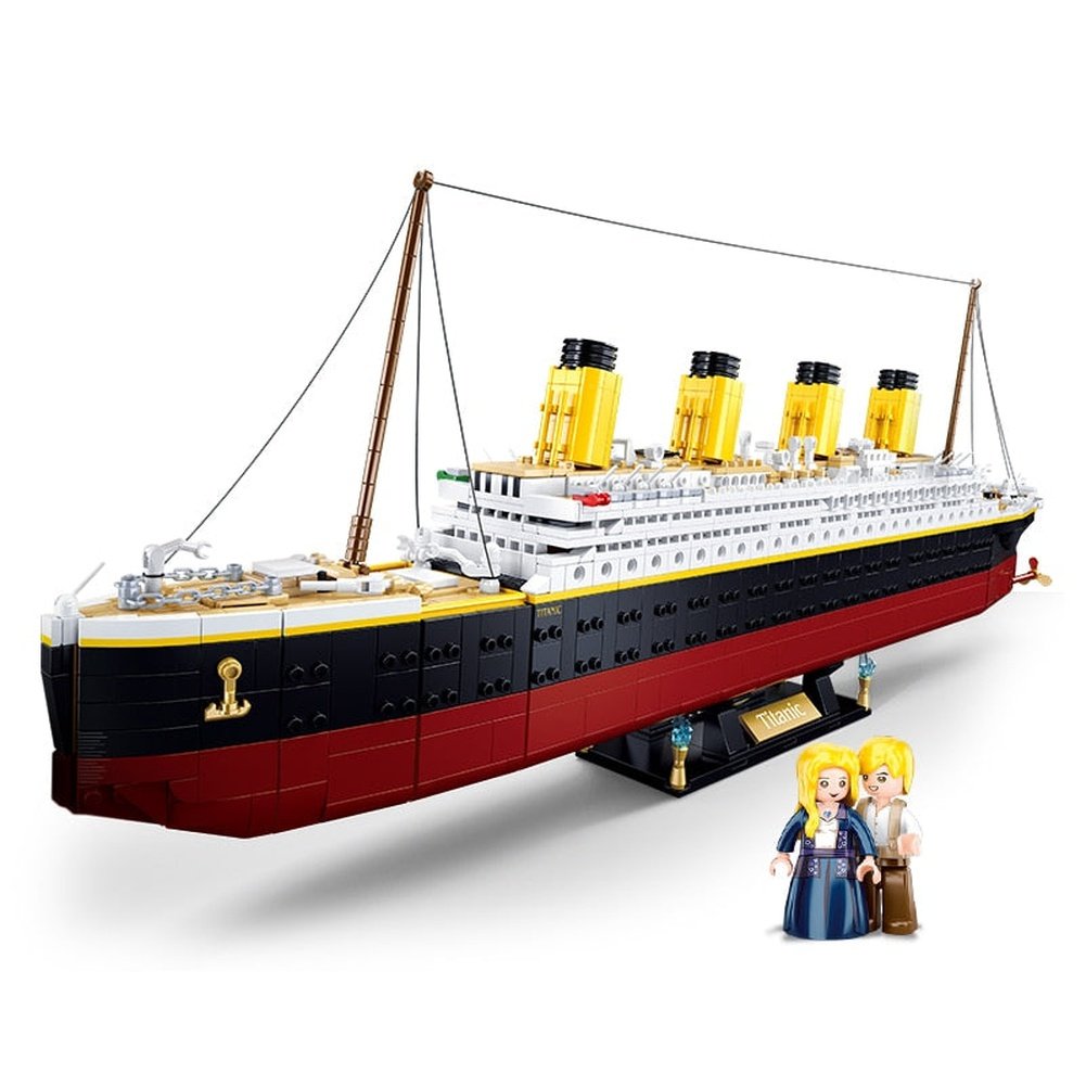 MOC Compatible Building Block Toys Titanic 2401 PCS Bricks Scale 1 350 Jurassic Bricks