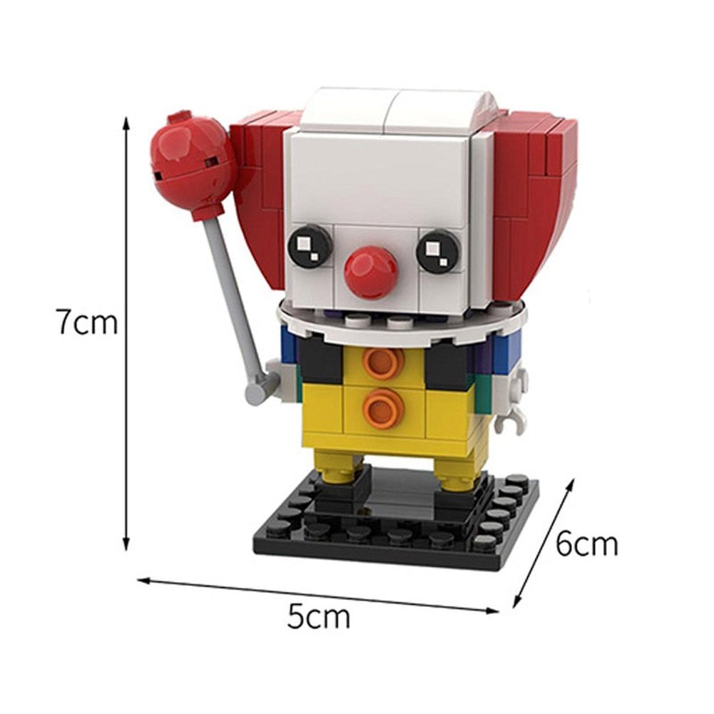 Buildmoc Horror Movie Figures Stephen King It Pennywise the clown Brickheadz Joker Doll Building Blocks Toys For Children Gift Jurassic Bricks