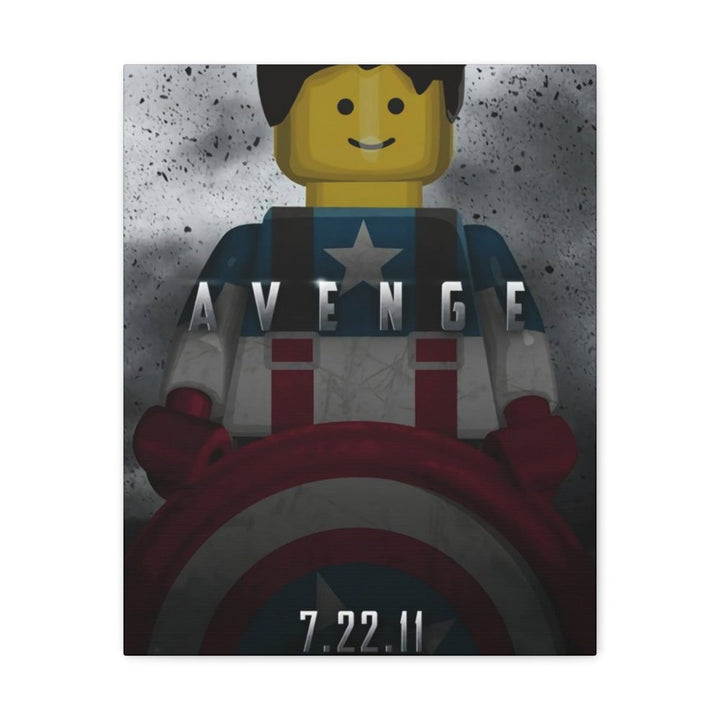 MOC NON LEGO Captain America LEGO Movie Wall Art Canvas Art With Backing.