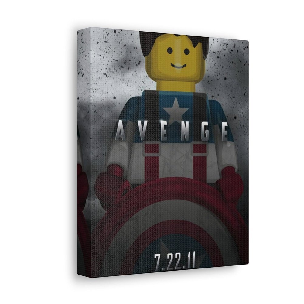 Captain America LEGO Movie Wall Art Canvas Art With Backing. K&B Brick Store