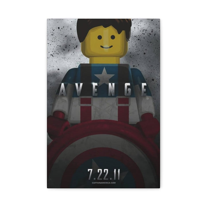 Captain America LEGO Movie Wall Art Canvas Art With Backing. K&B Brick Store