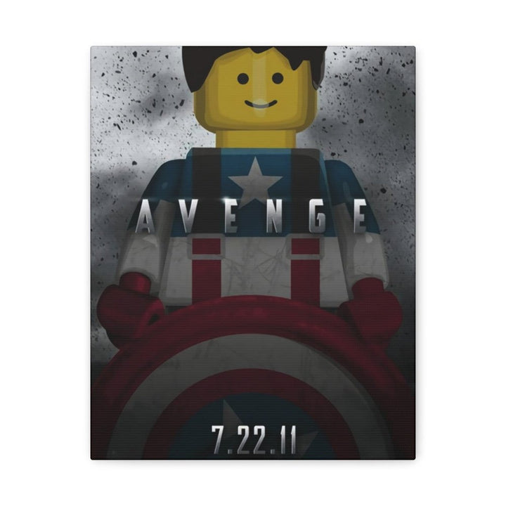 MOC NON LEGO Captain America LEGO Movie Wall Art Canvas Art With Backing.