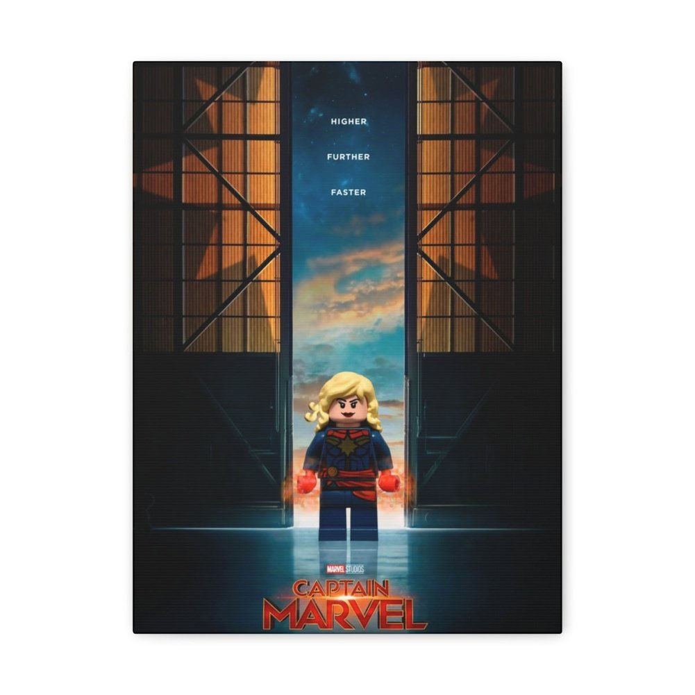 MOC NON LEGO Captain Super Hero LEGO Movie Wall Art Canvas Art With Backing.