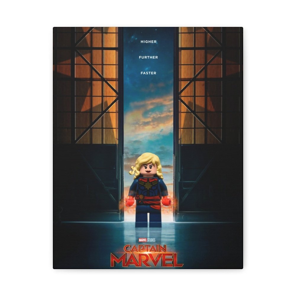 MOC NON LEGO Captain Super Hero LEGO Movie Wall Art Canvas Art With Backing.