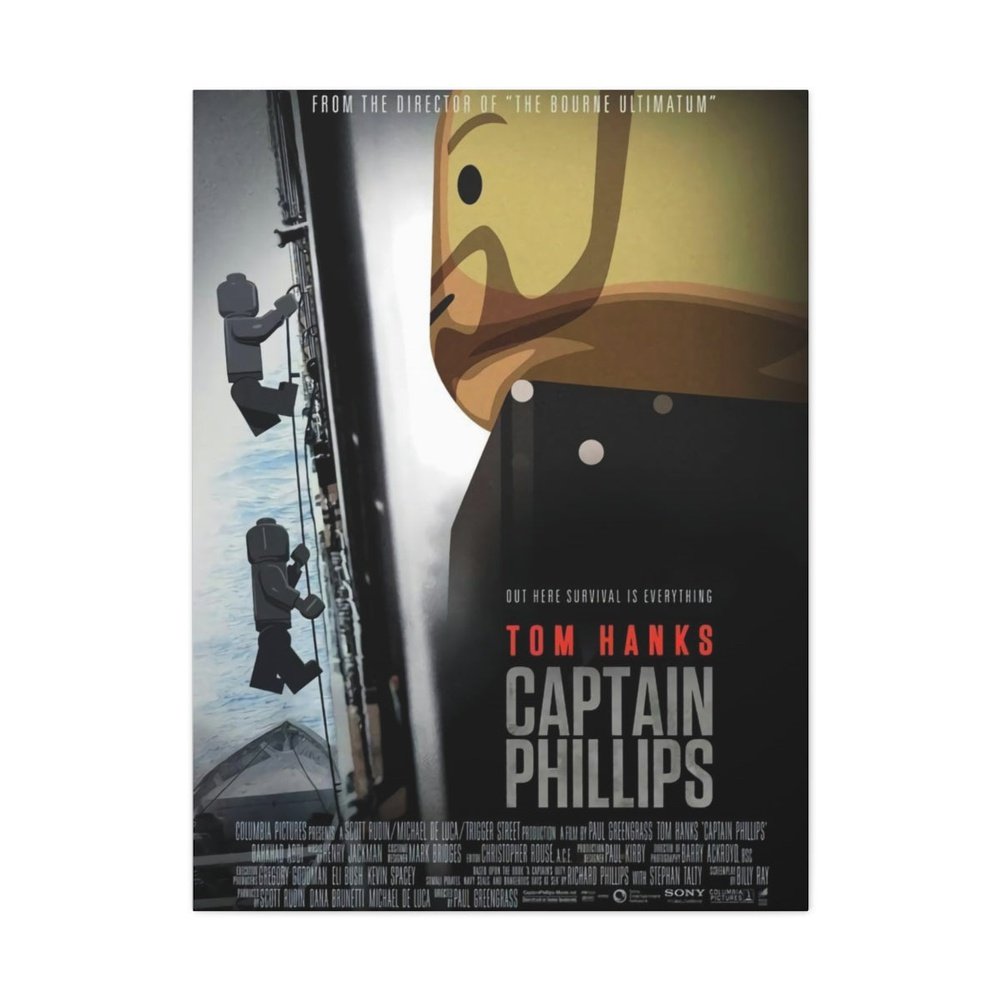 MOC NON LEGO Captain Phillips LEGO Movie Wall Art Canvas Art With Backing.