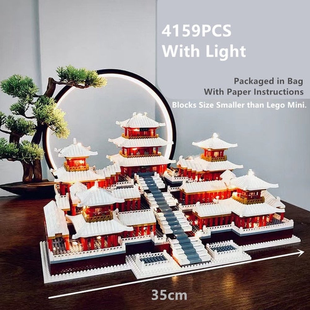 MOC NON Chinese Ahitecture Micro Building Blocks Tower West Lake Trees ...