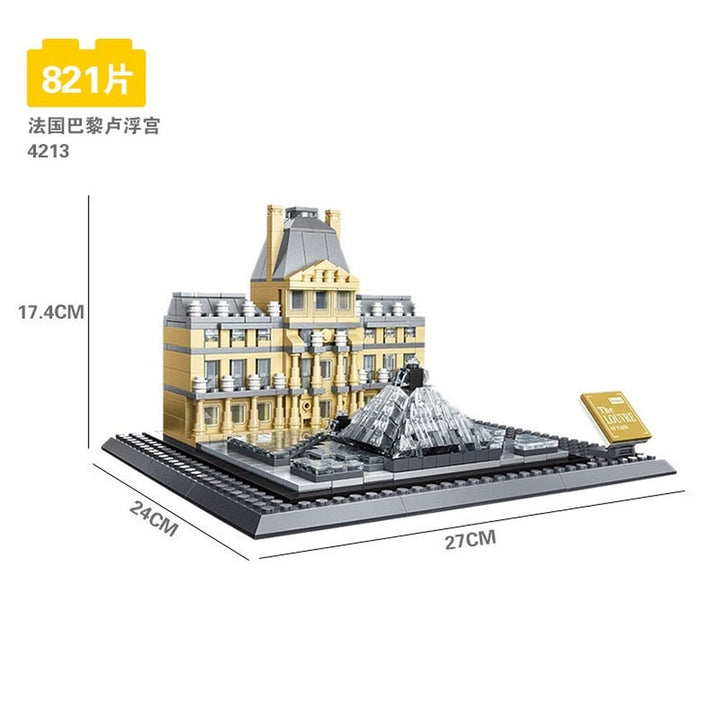 City Architecture Big Ben Eiffel Tower Paris World Famous Building Brick Statue Liberty America Taj Mahal Construction Toy Villa Jurassic Bricks