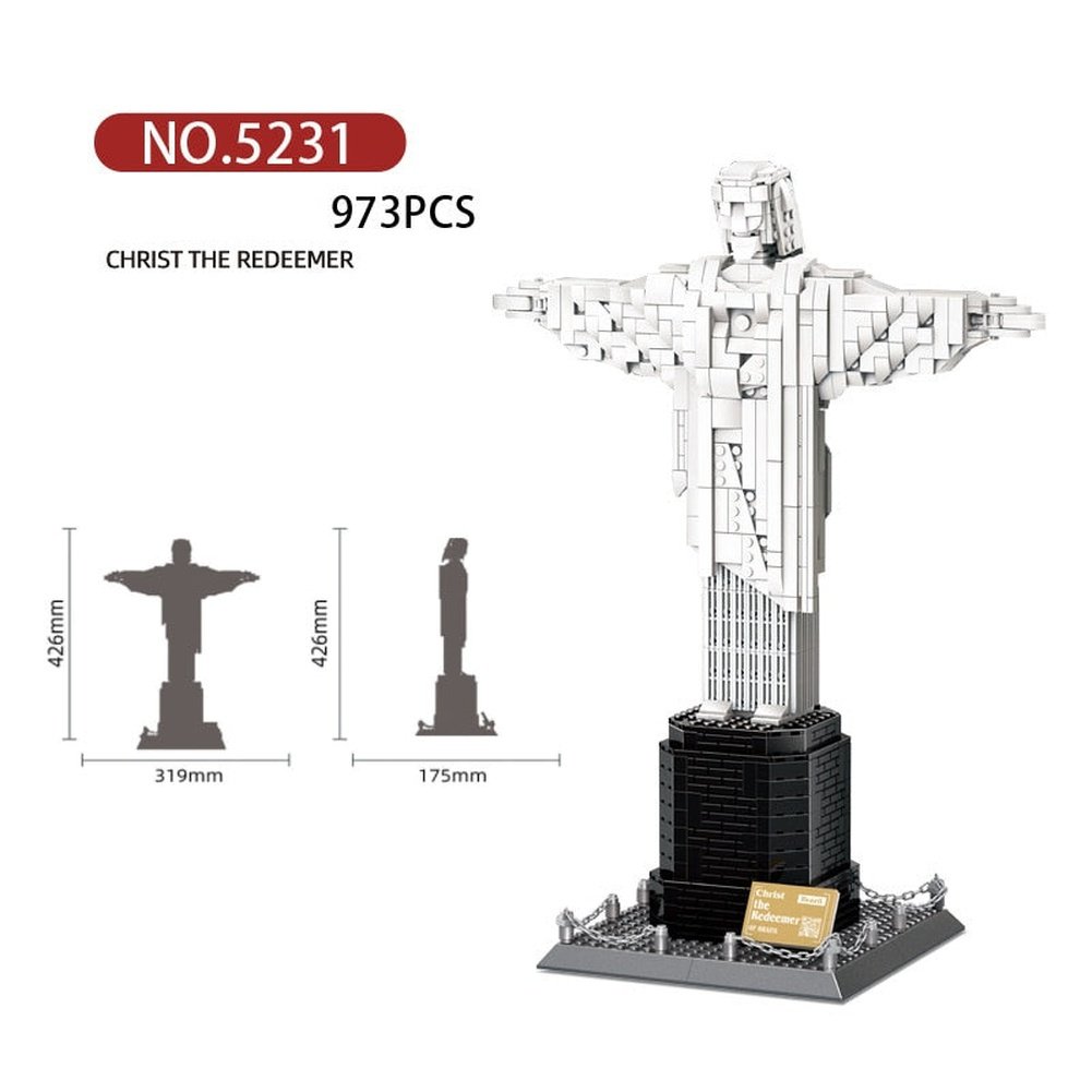 City Architecture Big Ben Eiffel Tower Paris World Famous Building Brick Statue Liberty America Taj Mahal Construction Toy Villa Jurassic Bricks