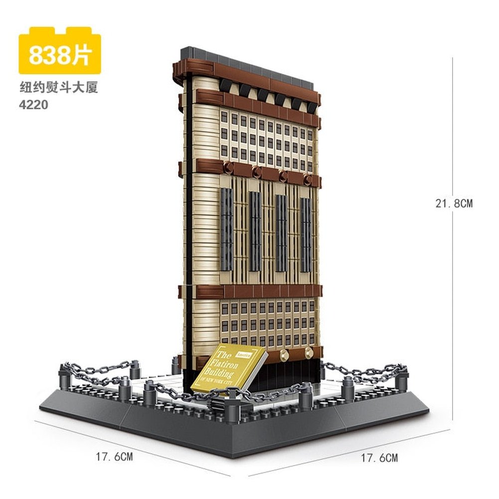 City Architecture Big Ben Eiffel Tower Paris World Famous Building Brick Statue Liberty America Taj Mahal Construction Toy Villa Jurassic Bricks