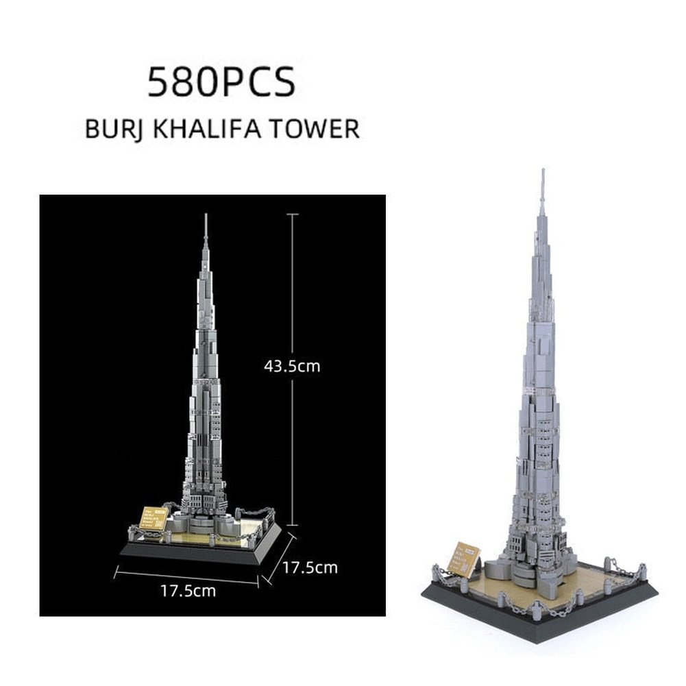 City Architecture Big Ben Eiffel Tower Paris World Famous Building Brick Statue Liberty America Taj Mahal Construction Toy Villa Jurassic Bricks