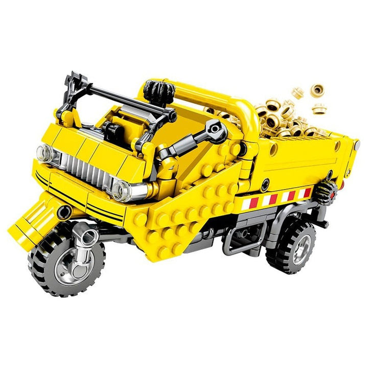 MOC  Compatible  City Engineering Bulldozer Crane Car Truck Excavator Roller Building Blocks Construction Bricks Toy for