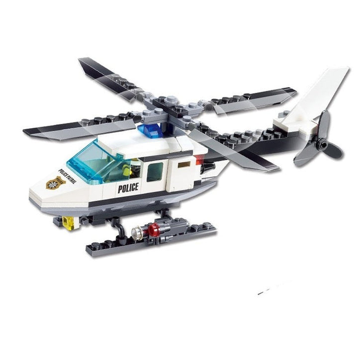 City Police Helicopter Car SWAT Plane Carrier Vehicle MOC Aircraft Building Blocks Bricks Classic Model Toy For Kids Gifts Jurassic Bricks