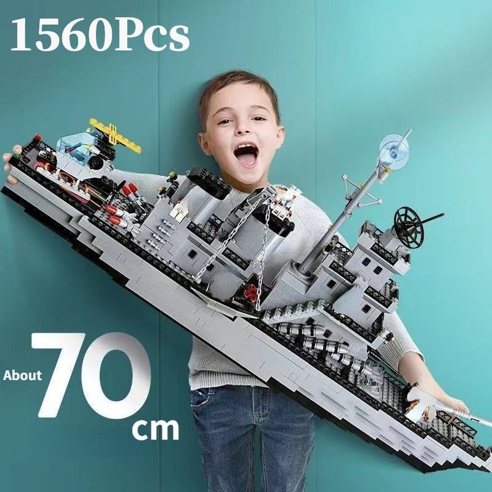 Compatible with Lego Military Warship Battle Cruise Building Blocks Tank Aircraft Model Toy Construction Bricks Toy Gift for Boy Jurassic Bricks