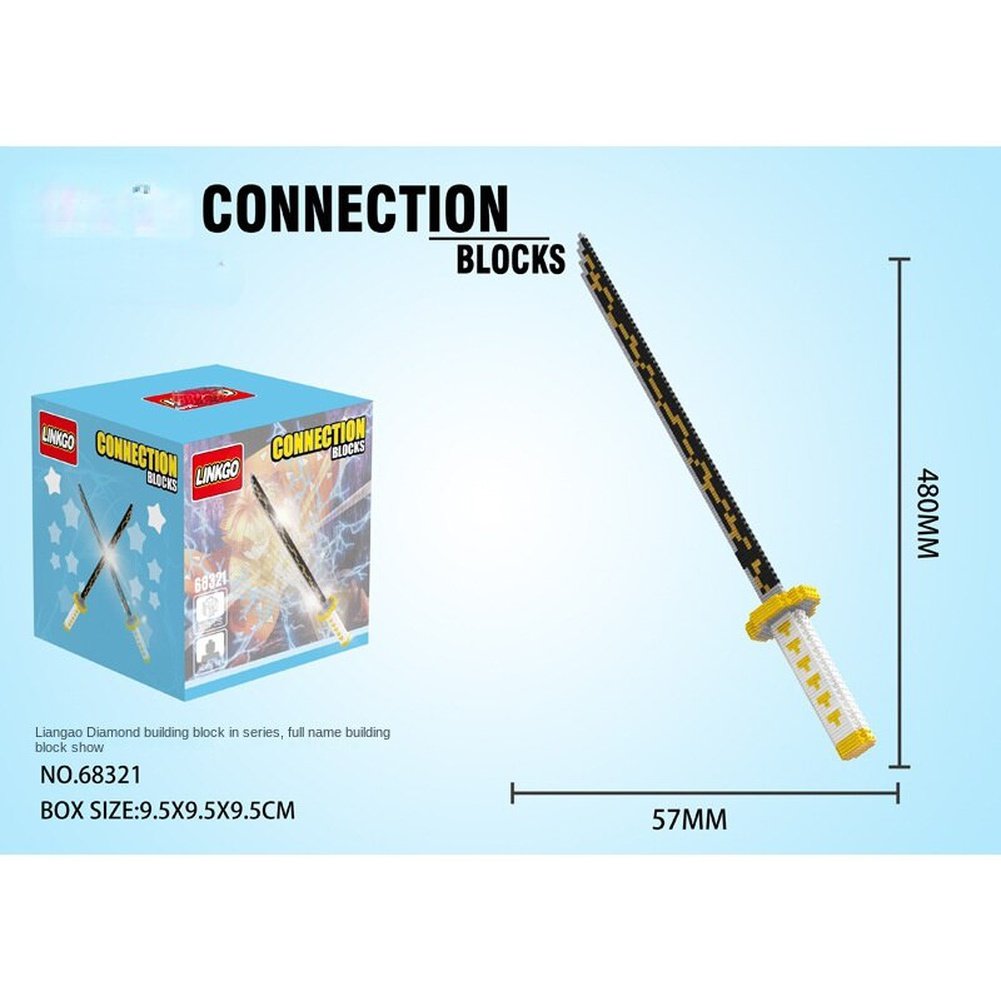 Compatible with Lego Weapon Knife Building Blocks Micro Particle Anime Blade Assembled Children&#39;s Gift Educational Toys Jurassic Bricks