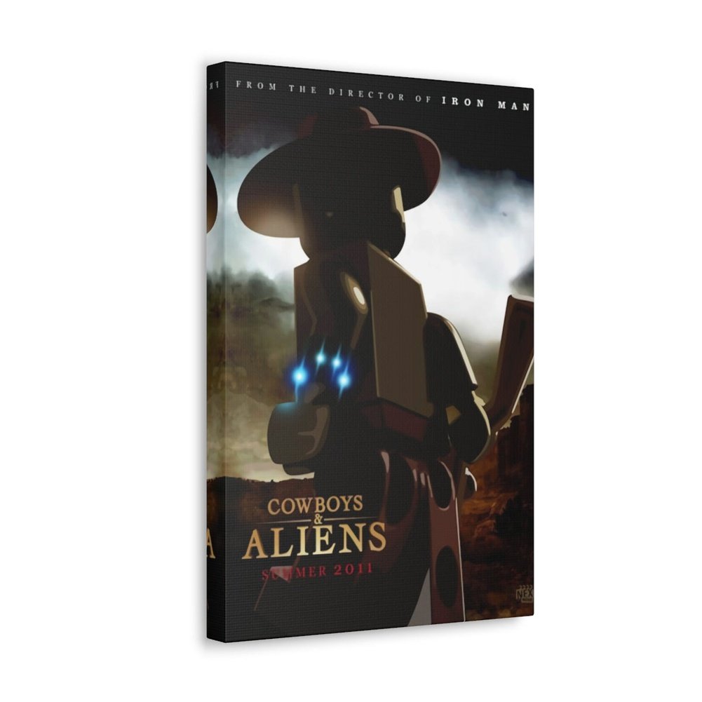 Cowboy & Aliens LEGO Movie Wall Art Canvas Art With Backing. Jurassic Bricks