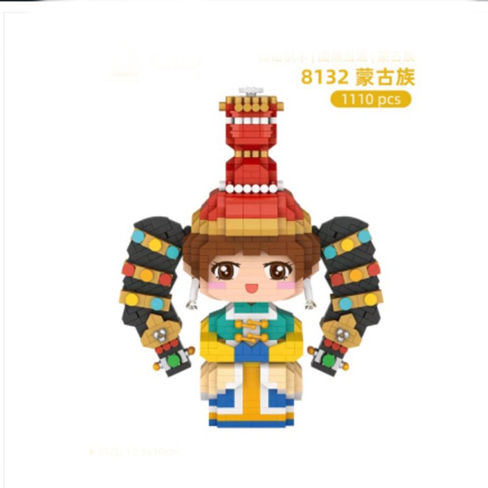 Diamond Building Blocks Chinese Ethnic Minority Educational Bricks Figure Toys Boy Girl Christmas Gifts 8128 8129 8132 8133 K&B Brick Store