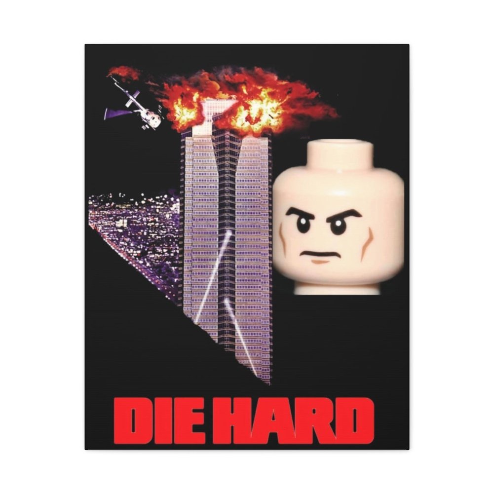 MOC NON LEGO Die Hard LEGO Movie Wall Art Canvas Art With Backing.